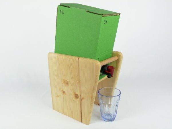 Bag in Box Ausschankständer aus Echtholz für 3 Liter Karton - Bild 2